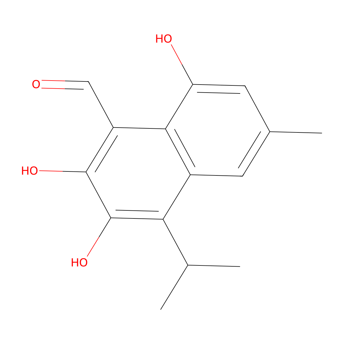 Hemigossypol molecular structure, CAS 40817-07-0