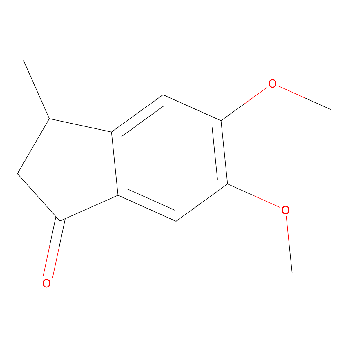 5,6-Dimethoxy-3-methyl-2,3-dihydro-1H-inden-1-one molecular structure, CAS 4082-25-1