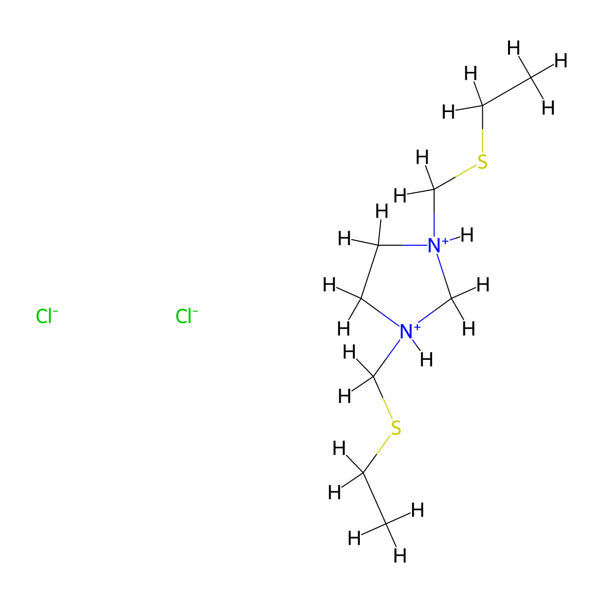 Imidazolidine, 1,3-diethylthiomethyl-, dihydrochloride molecular structure, CAS 4082-71-7
