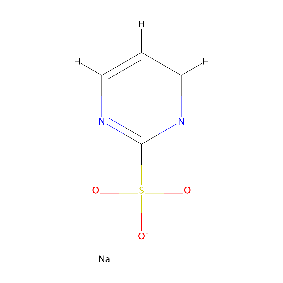 Sodium Pyrimidine-2-sulfonate molecular structure, CAS 40828-57-7