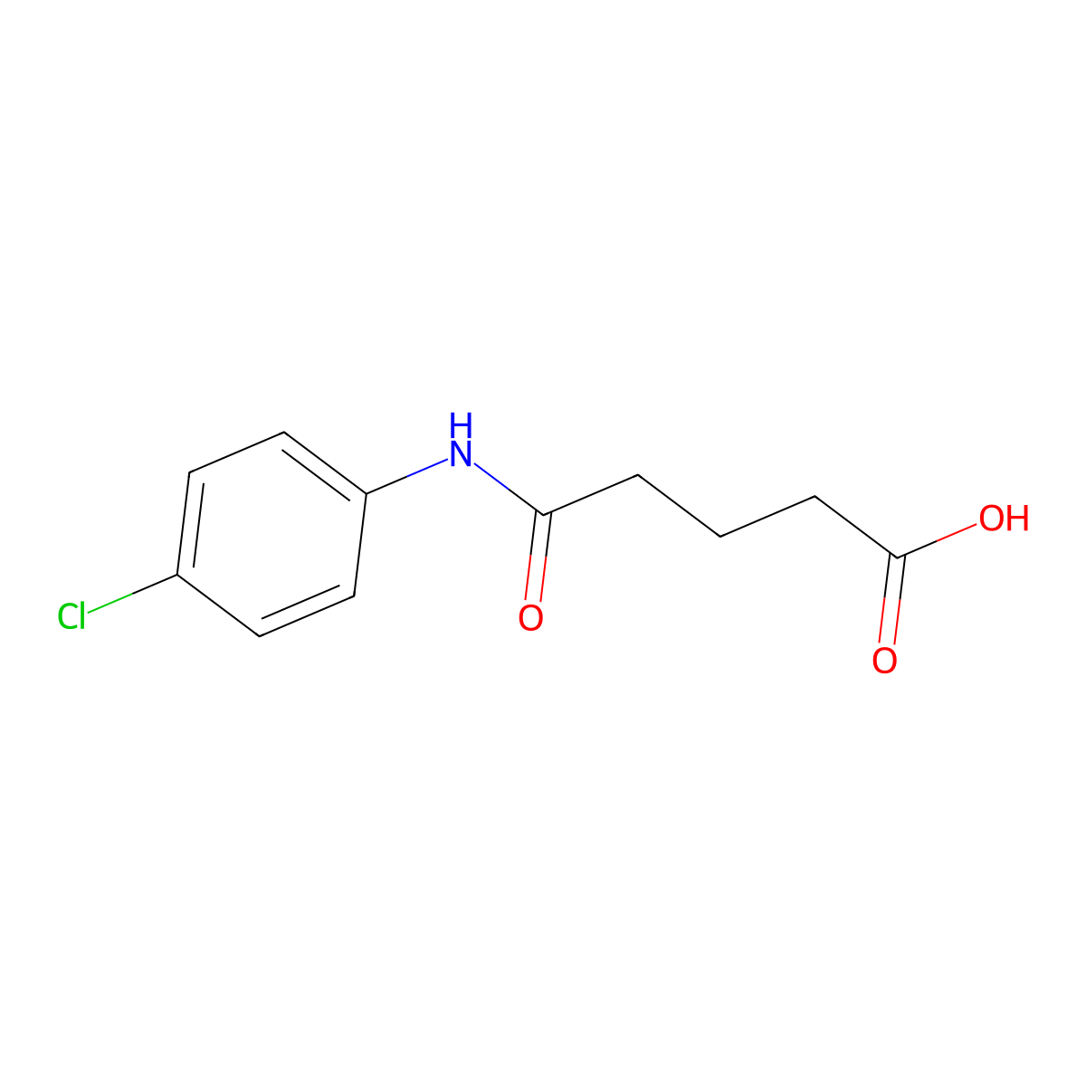 N-(4-Chlorophenyl)glutaramic acid molecular structure, CAS 40828-92-0