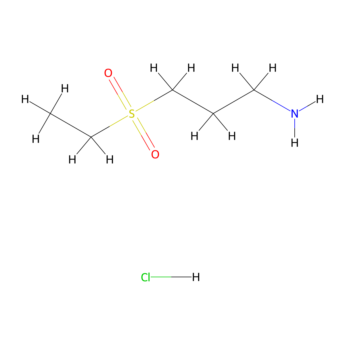 3-(Ethanesulfonyl)propan-1-amine hydrochloride molecular structure, CAS 408305-05-5