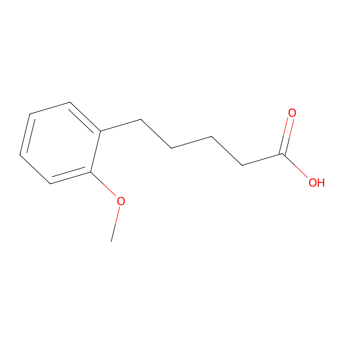 5-(2-Methoxyphenyl)pentanoic acid molecular structure, CAS 408308-07-6
