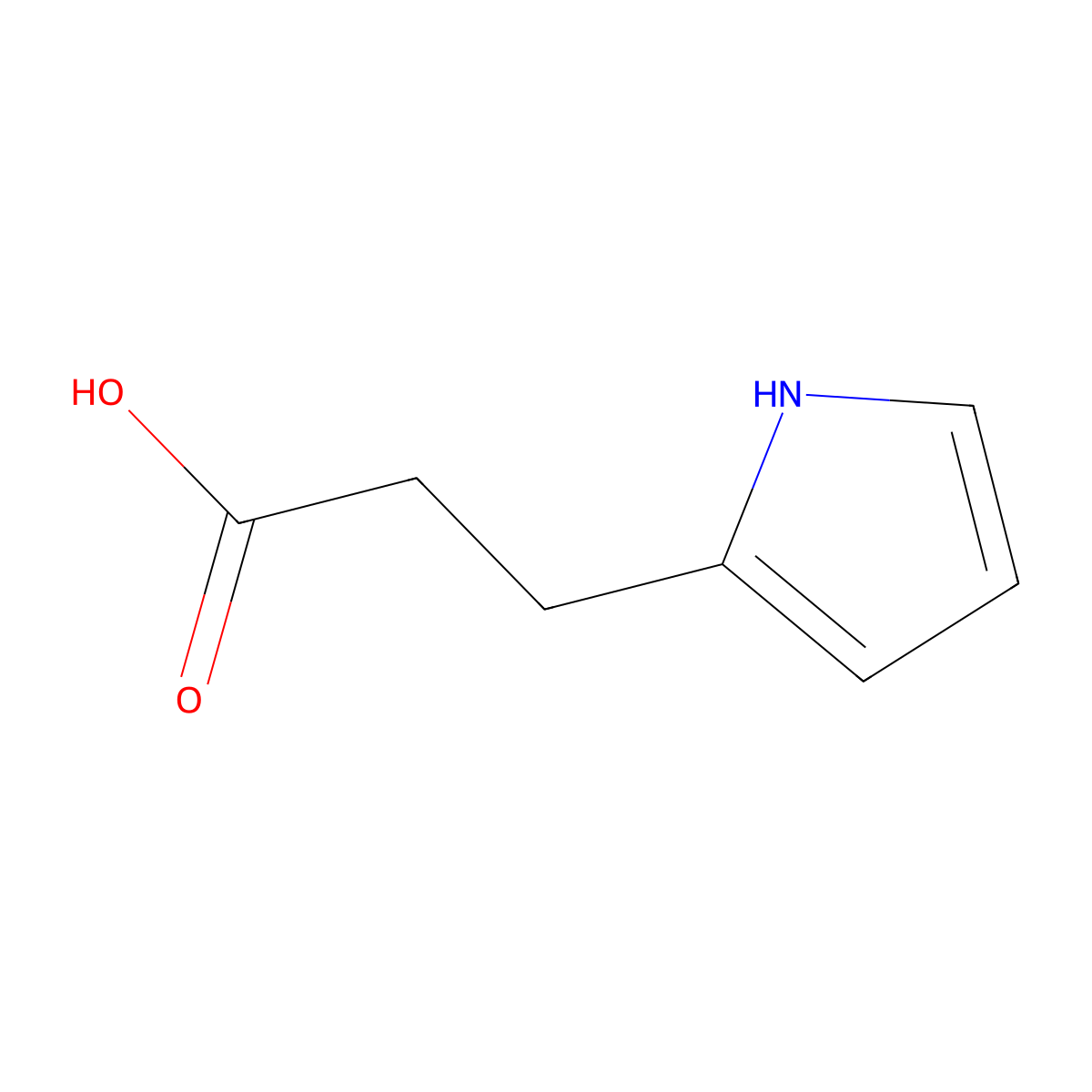 3-(1H-pyrrol-2-yl)propanoic Acid molecular structure, CAS 408309-29-5