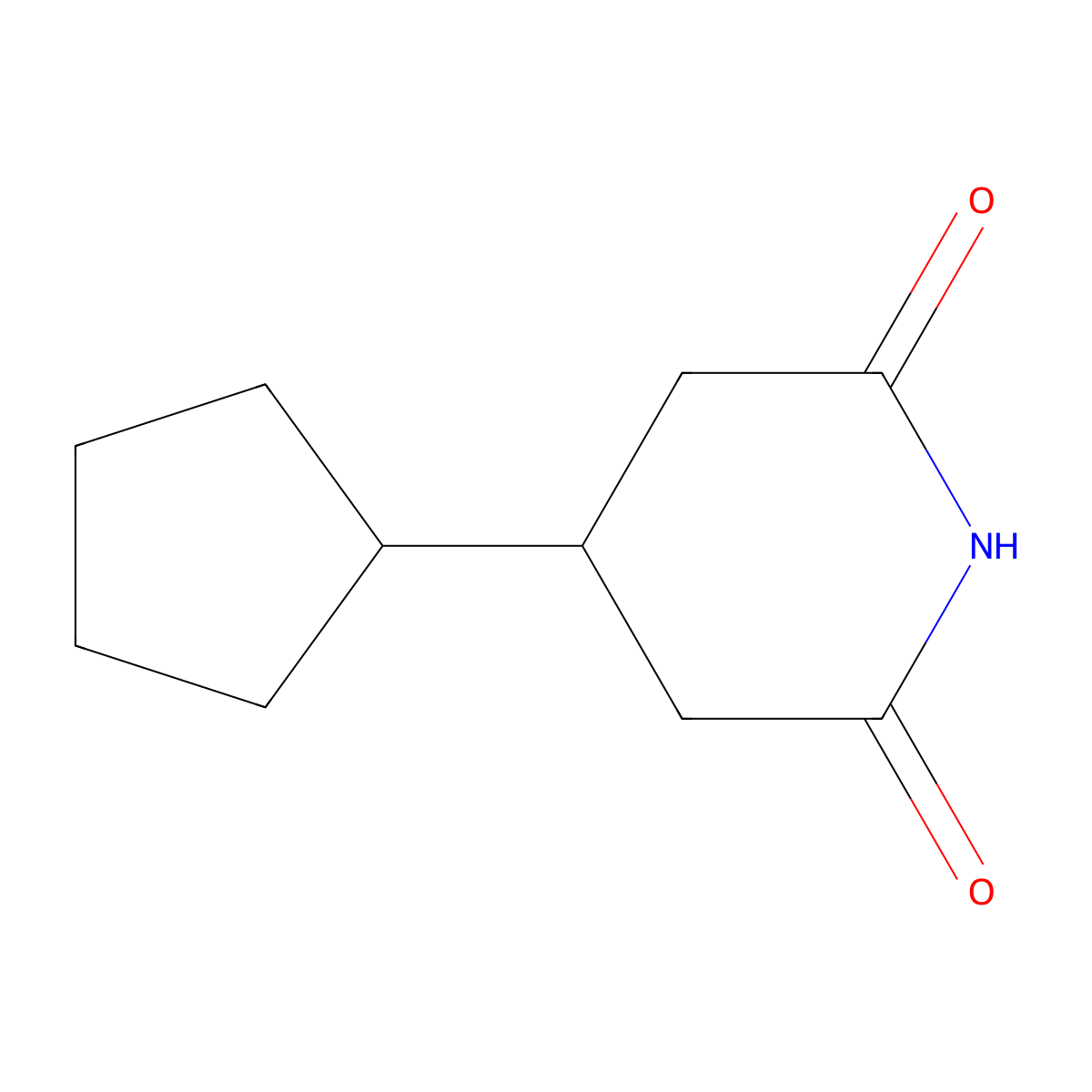 4-Cyclopentylpiperidine-2,6-dione molecular structure, CAS 408312-42-5