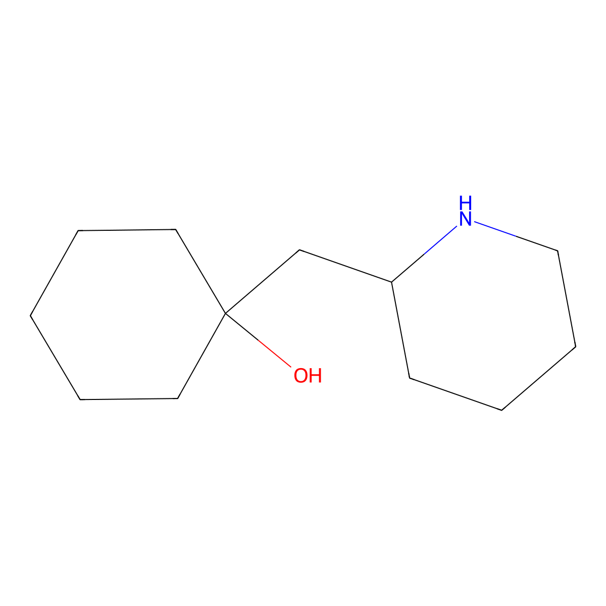 1-((Piperidin-2-yl)methyl)cyclohexan-1-ol molecular structure, CAS 408312-51-6