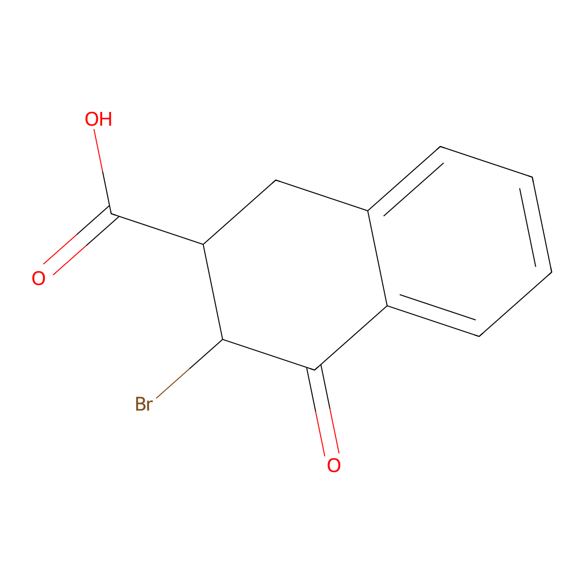 3-Bromo-4-oxo-1,2,3,4-tetrahydronaphthalene-2-carboxylic acid molecular structure, CAS 408312-67-4