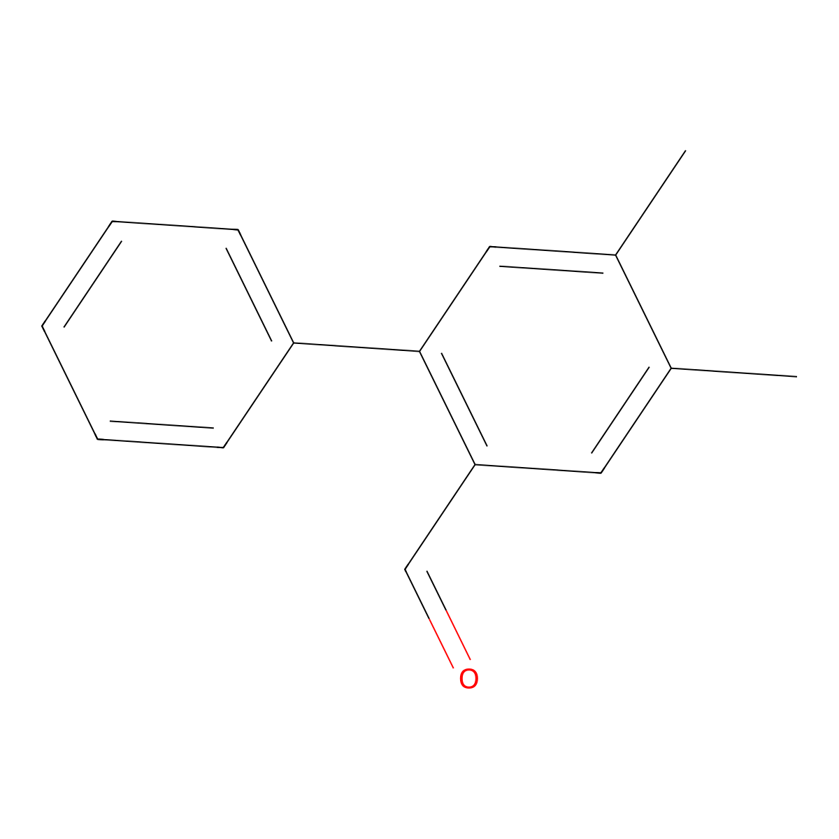 4,5-Dimethyl[1,1'-biphenyl]-2-carboxaldehyde molecular structure, CAS 408312-80-1