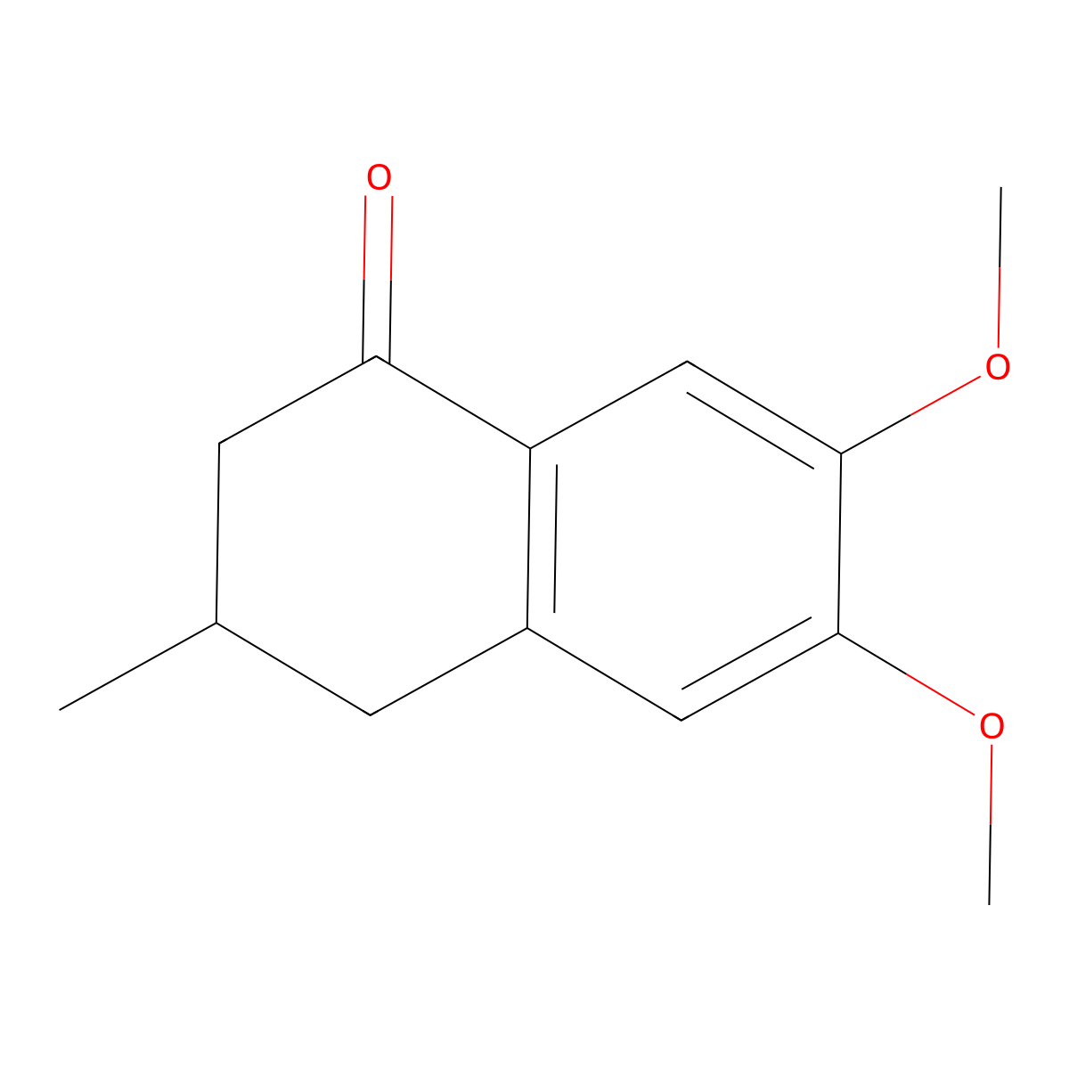 6,7-Dimethoxy-3-methyl-1,2,3,4-tetrahydronaphthalen-1-one molecular structure, CAS 408312-82-3
