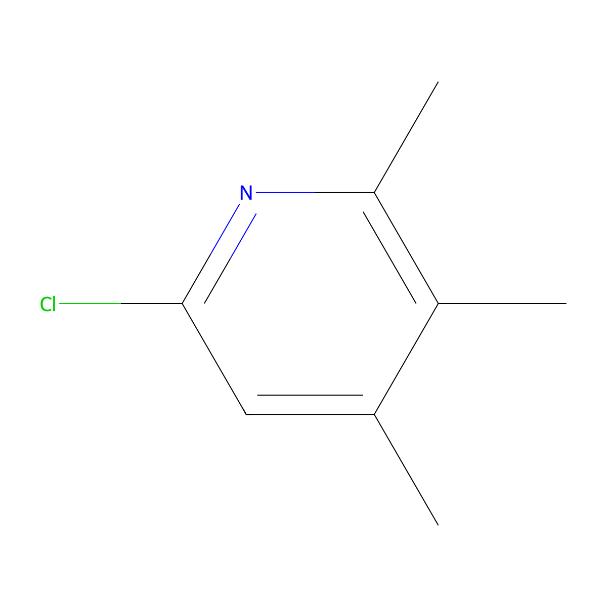 6-Chloro-2,3,4-trimethylpyridine molecular structure, CAS 408314-12-5