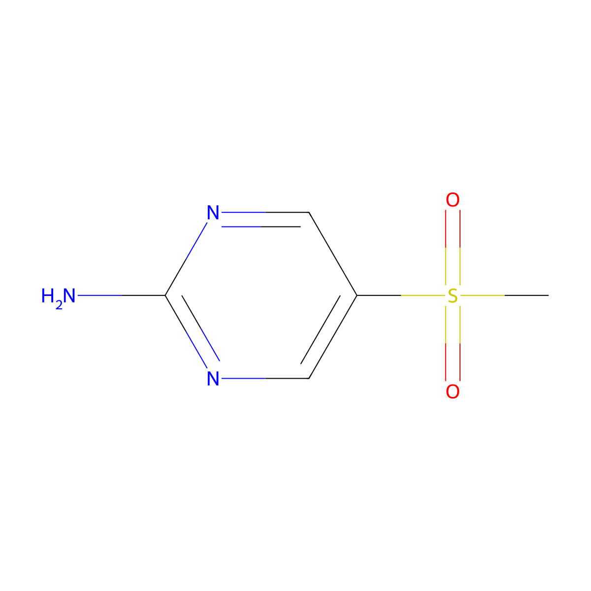 5-Methanesulfonylpyrimidin-2-amine molecular structure, CAS 408314-18-1