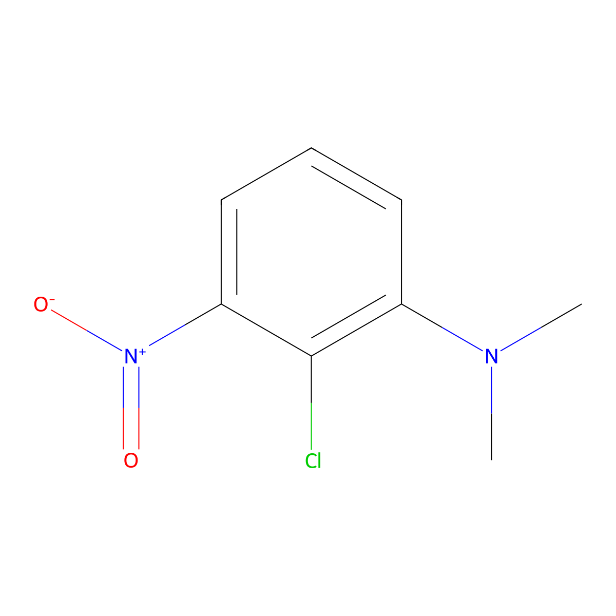 2-chloro-N,N-dimethyl-3-nitro-aniline molecular structure, CAS 408314-59-0