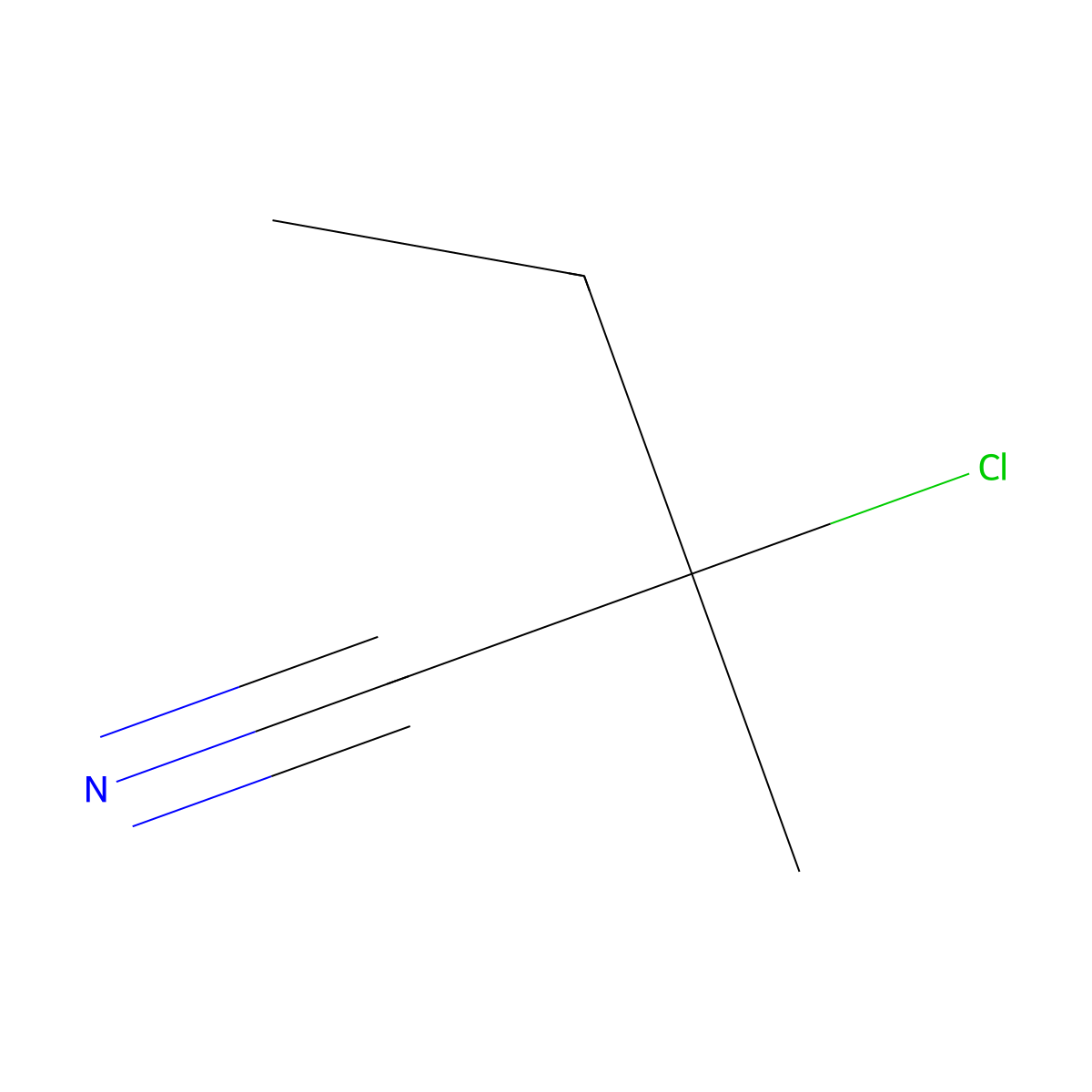 2-Chloro-2-methylbutanenitrile molecular structure, CAS 408319-68-6