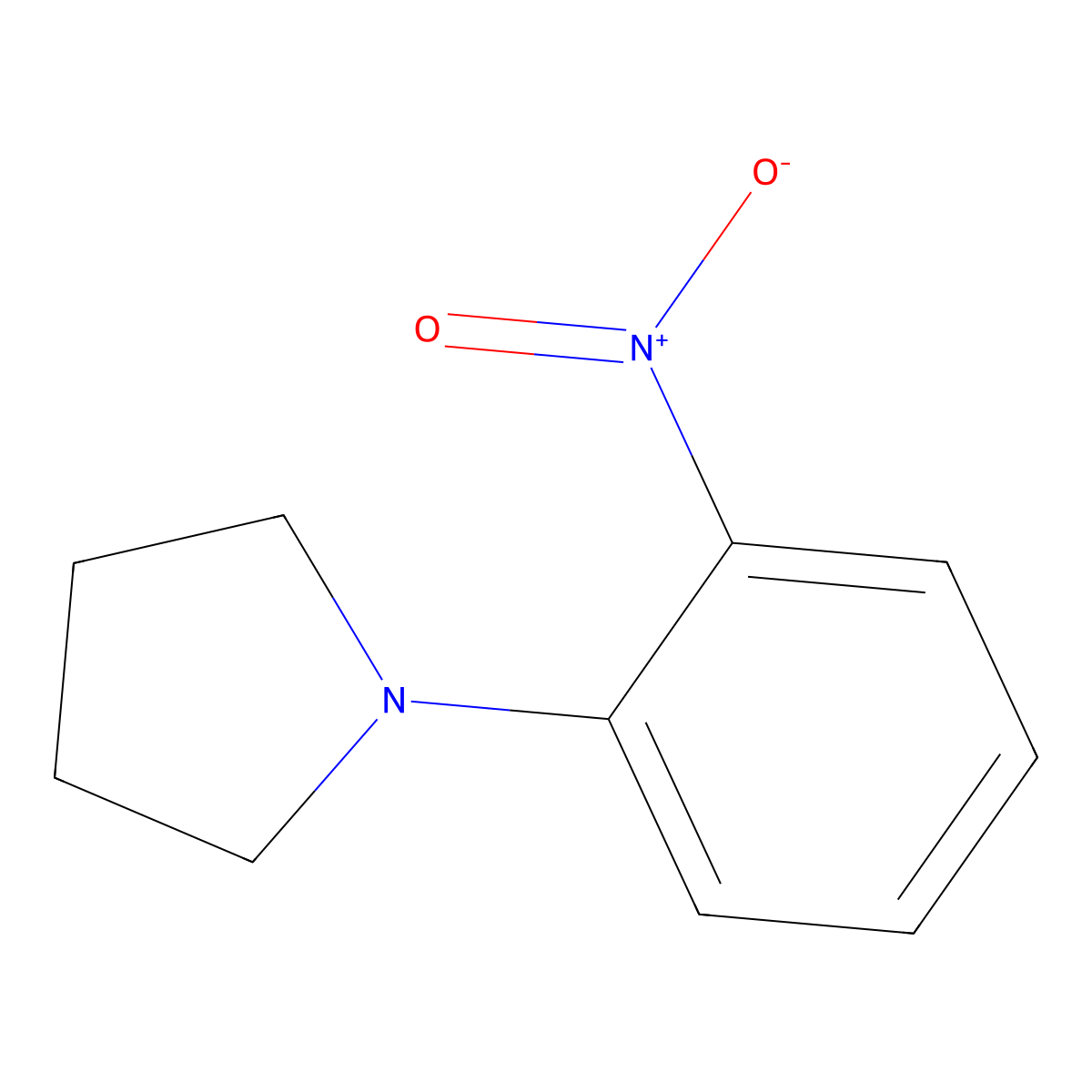1-(2-Nitrophenyl)pyrrolidine molecular structure, CAS 40832-79-9