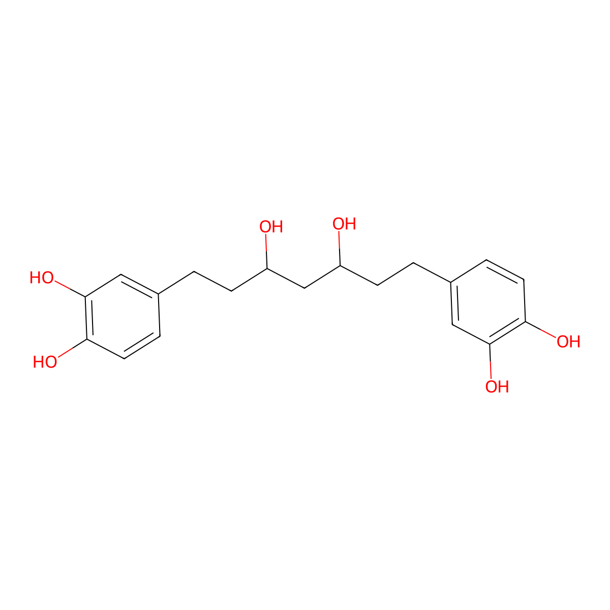 (3R,5R)-3,5-Dihydroxy-1,7-Bis-(3,4-Dihydroxyphenyl)Heptane molecular structure, CAS 408324-01-6
