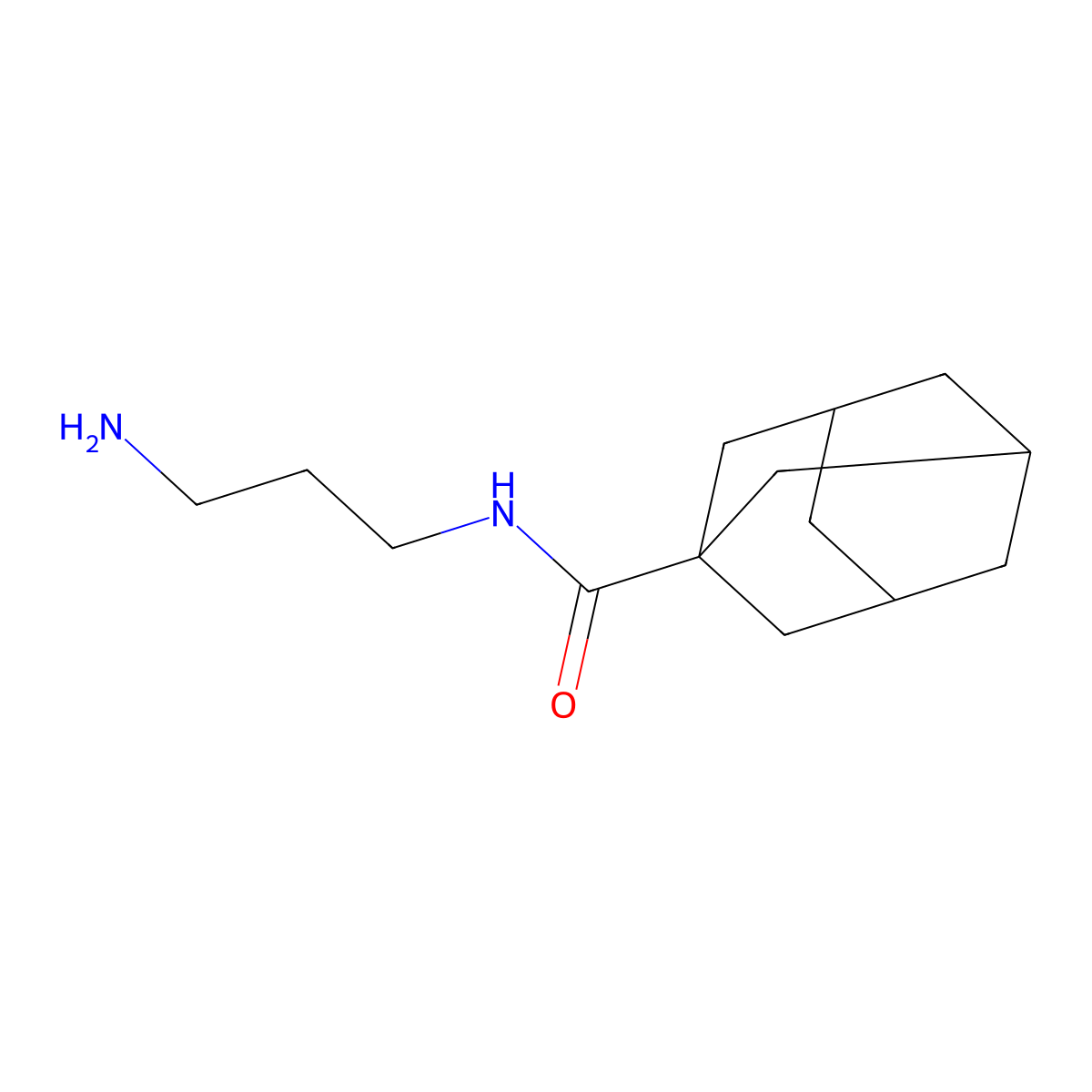 N-(3-aminopropyl)adamantane-1-carboxamide molecular structure, CAS 408324-84-5