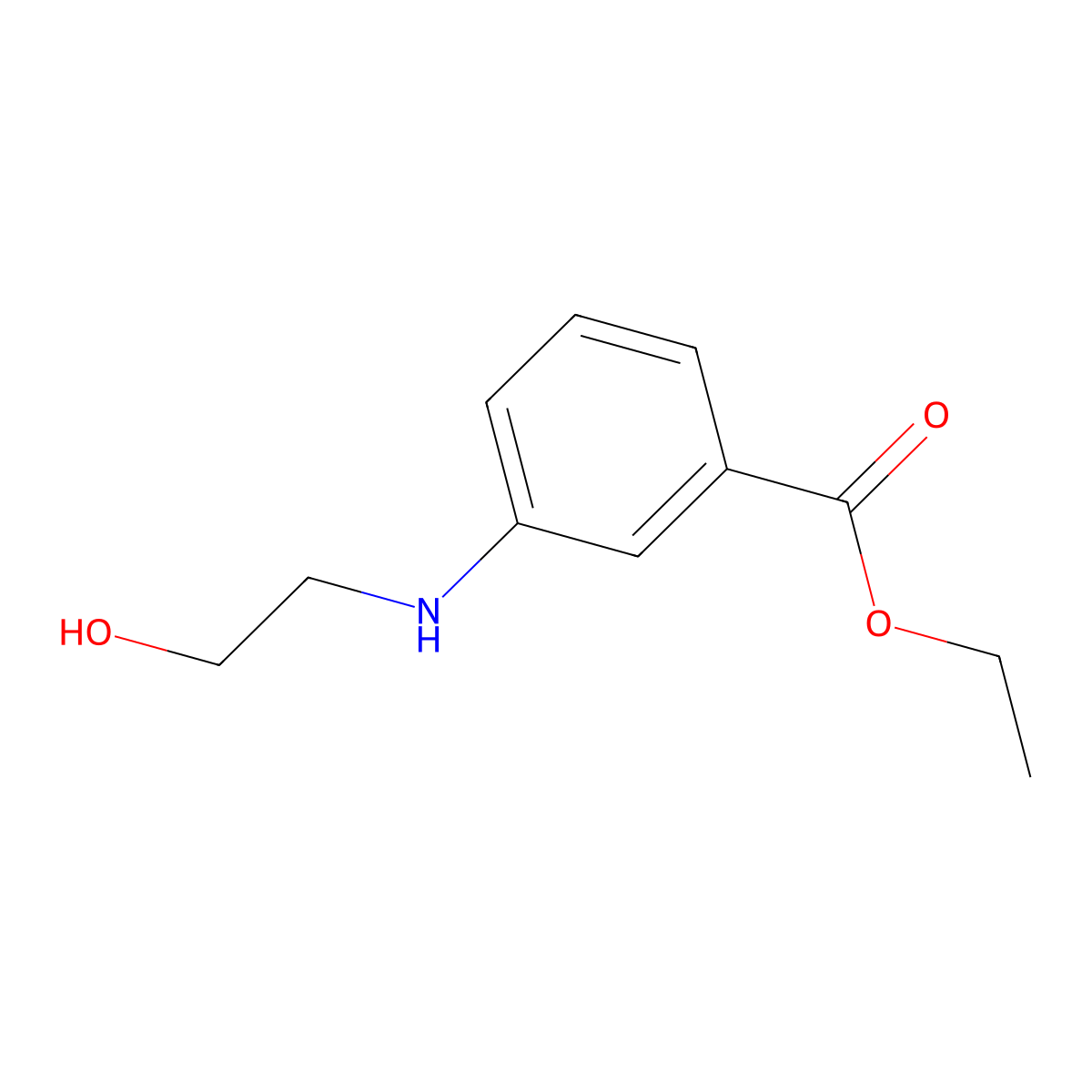 Ethyl 3-[(2-hydroxyethyl)amino]benzoate molecular structure, CAS 408327-06-0