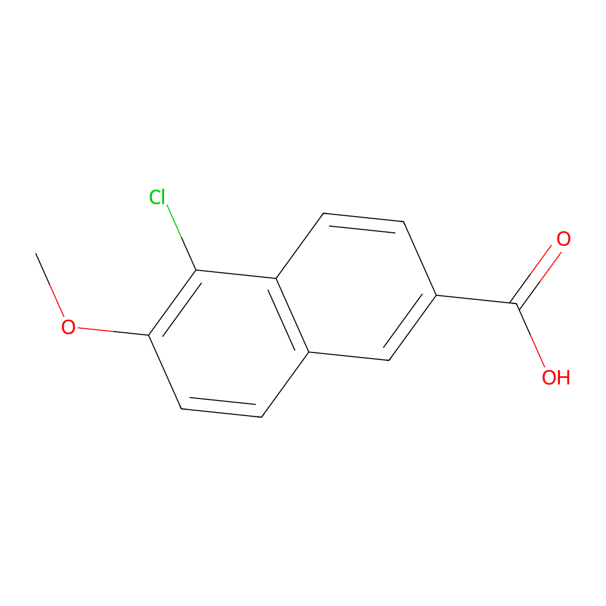 5-Chloro-6-methoxy-2-naphthoic acid molecular structure, CAS 408327-32-2