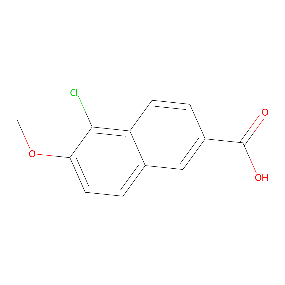 5-Chloro-6-methoxy-2-naphthoic acid molecular structure, CAS 408327-32-2