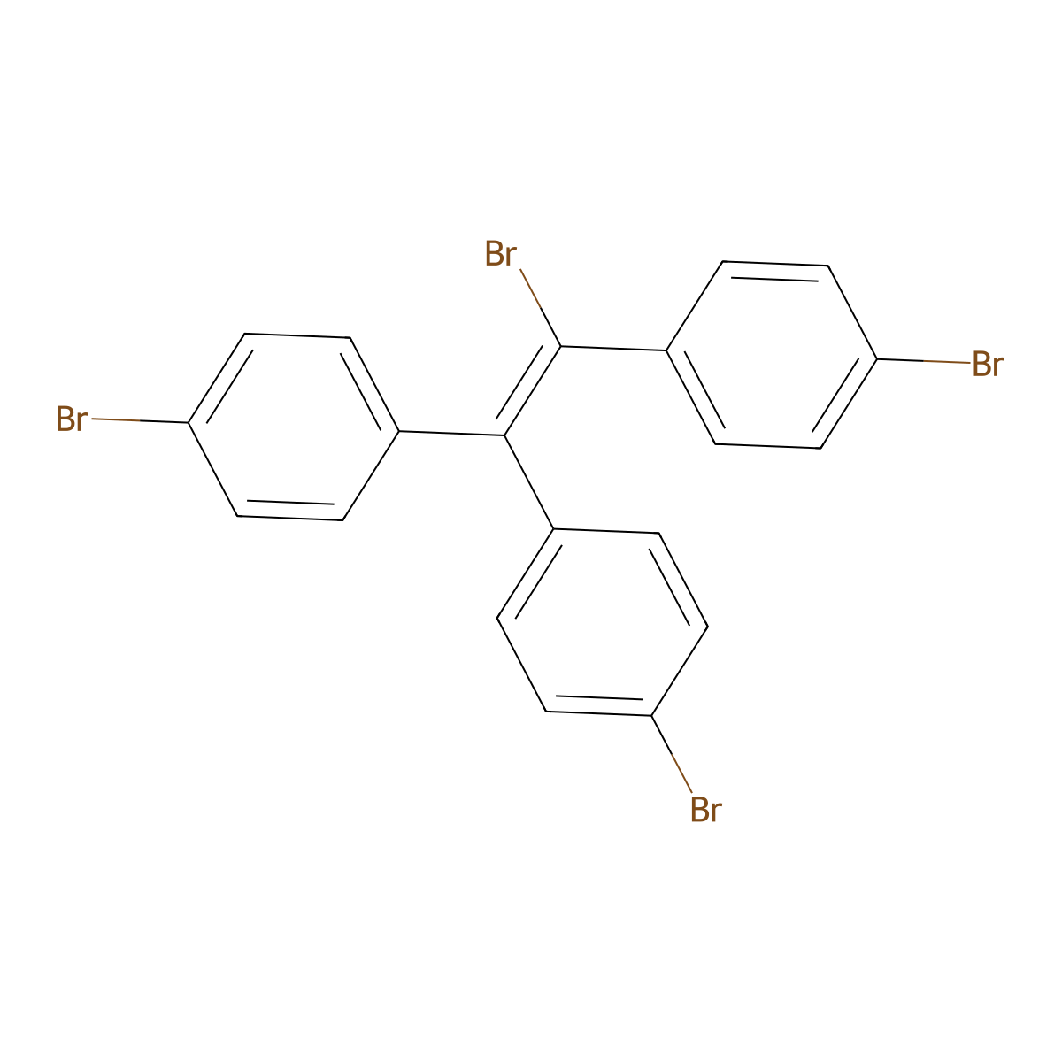 4,4',4''-(2-Bromoethene-1,1,2-triyl)tris(bromobenzene) molecular structure, CAS 408327-92-4
