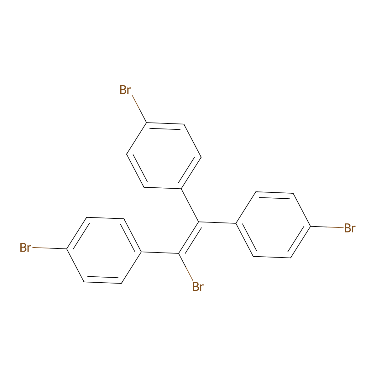 4,4',4''-(2-Bromoethene-1,1,2-triyl)tris(bromobenzene) molecular structure, CAS 408327-92-4