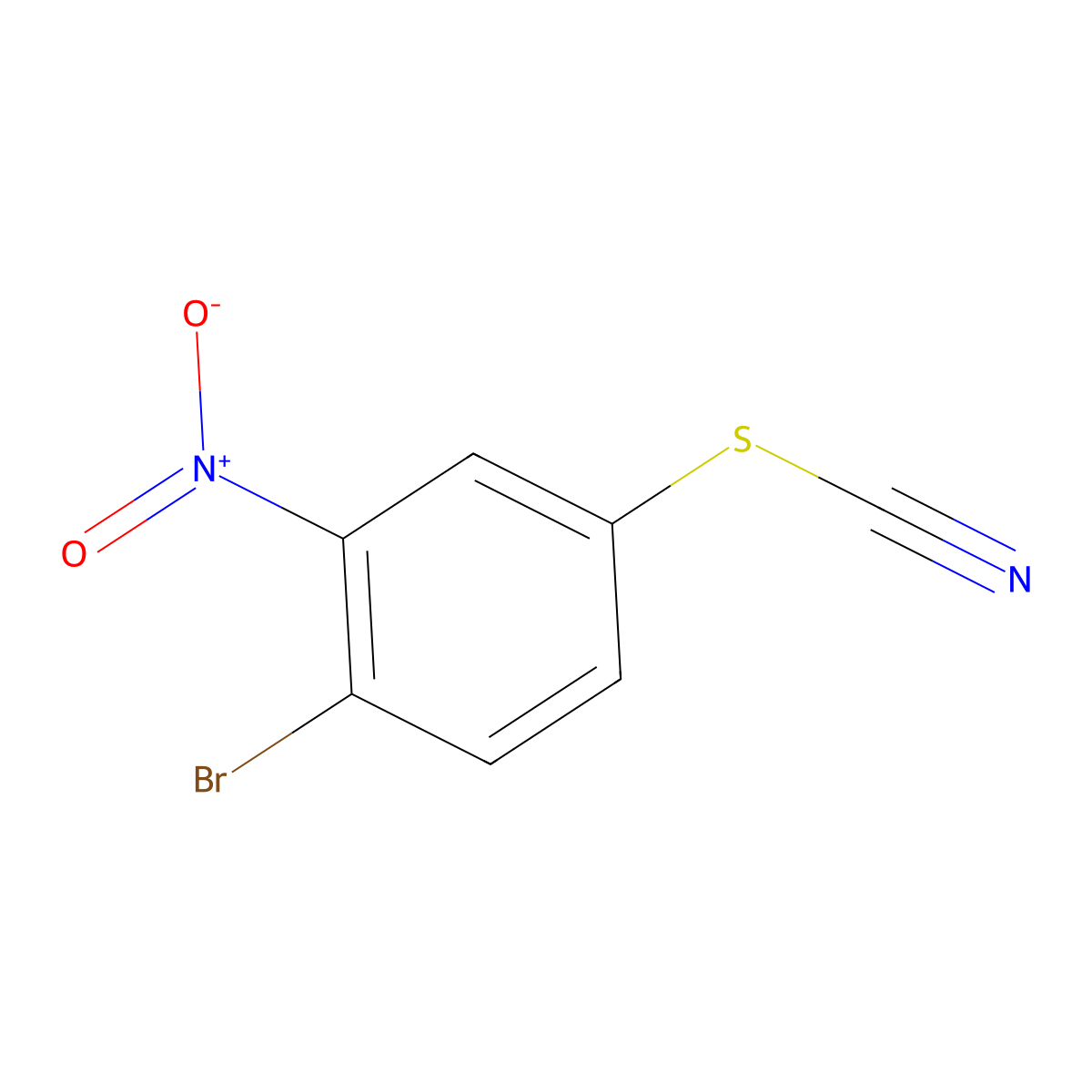 4-Bromo-3-nitrophenyl thiocyanate molecular structure, CAS 408328-22-3