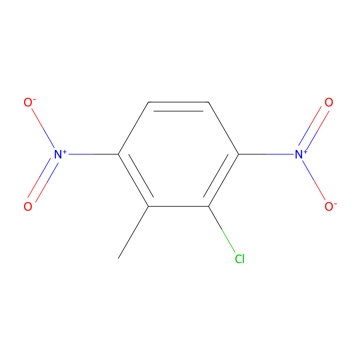 2-Chloro-3-methyl-1,4-dinitrobenzene molecular structure, CAS 408328-33-6