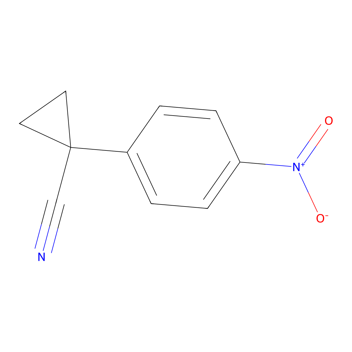 1-(4-Nitrophenyl)cyclopropanecarbonitrile molecular structure, CAS 408328-42-7