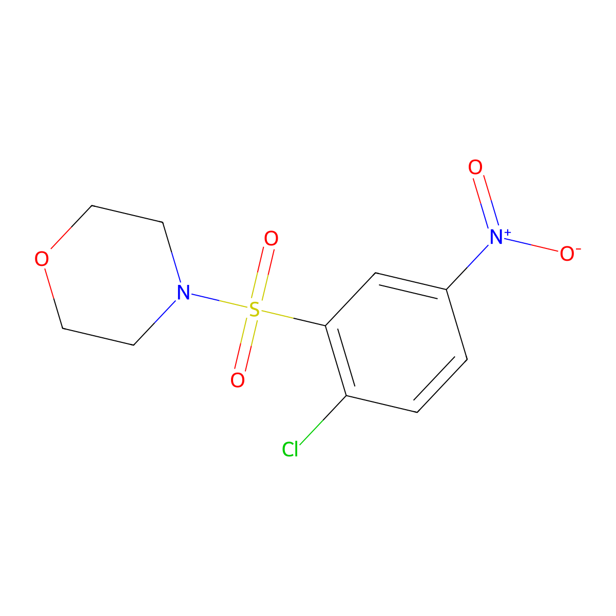 4-((2-Chloro-5-nitrophenyl)sulfonyl)morpholine molecular structure, CAS 40833-68-9