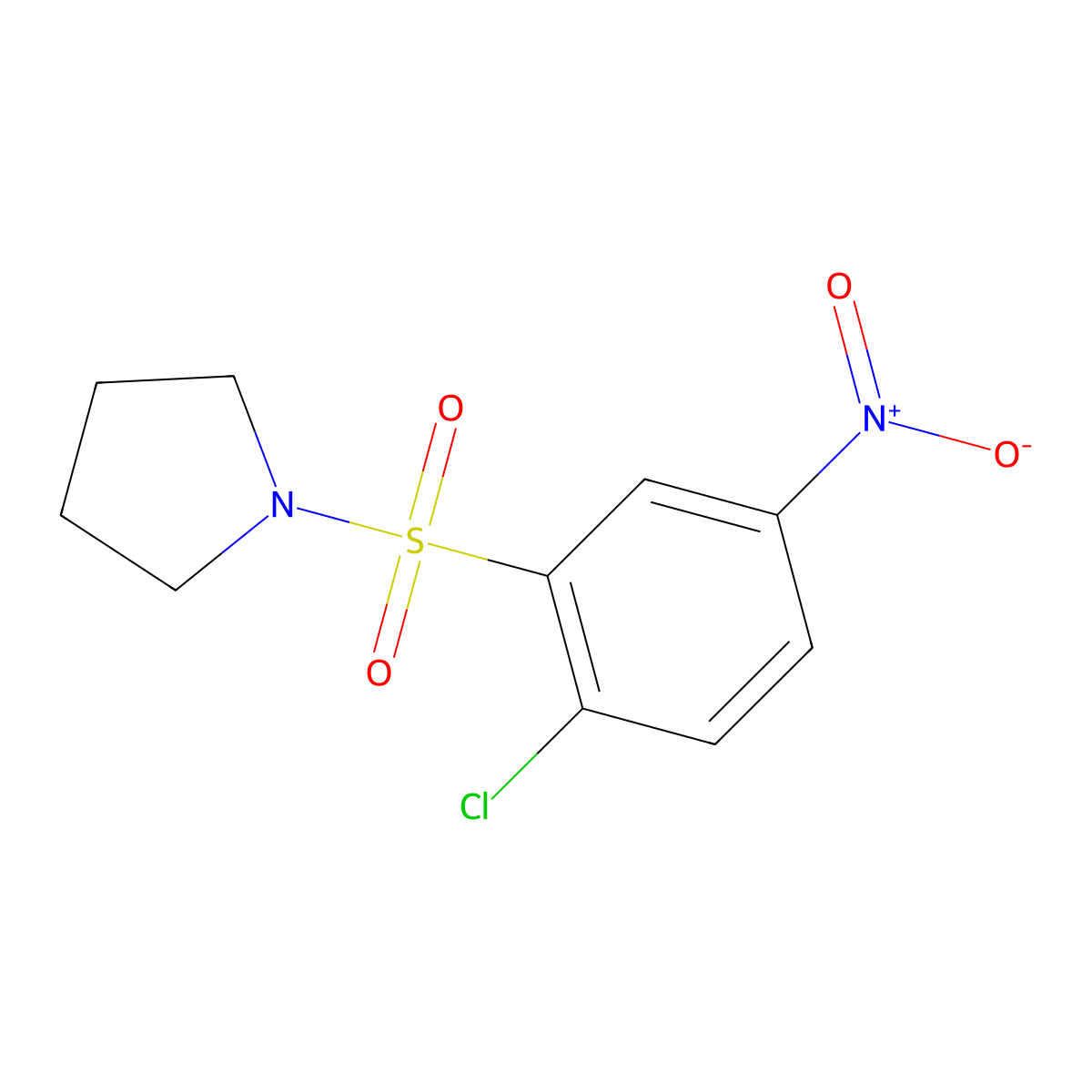 1-(2-Chloro-5-nitrobenzenesulfonyl)pyrrolidine molecular structure, CAS 40833-70-3