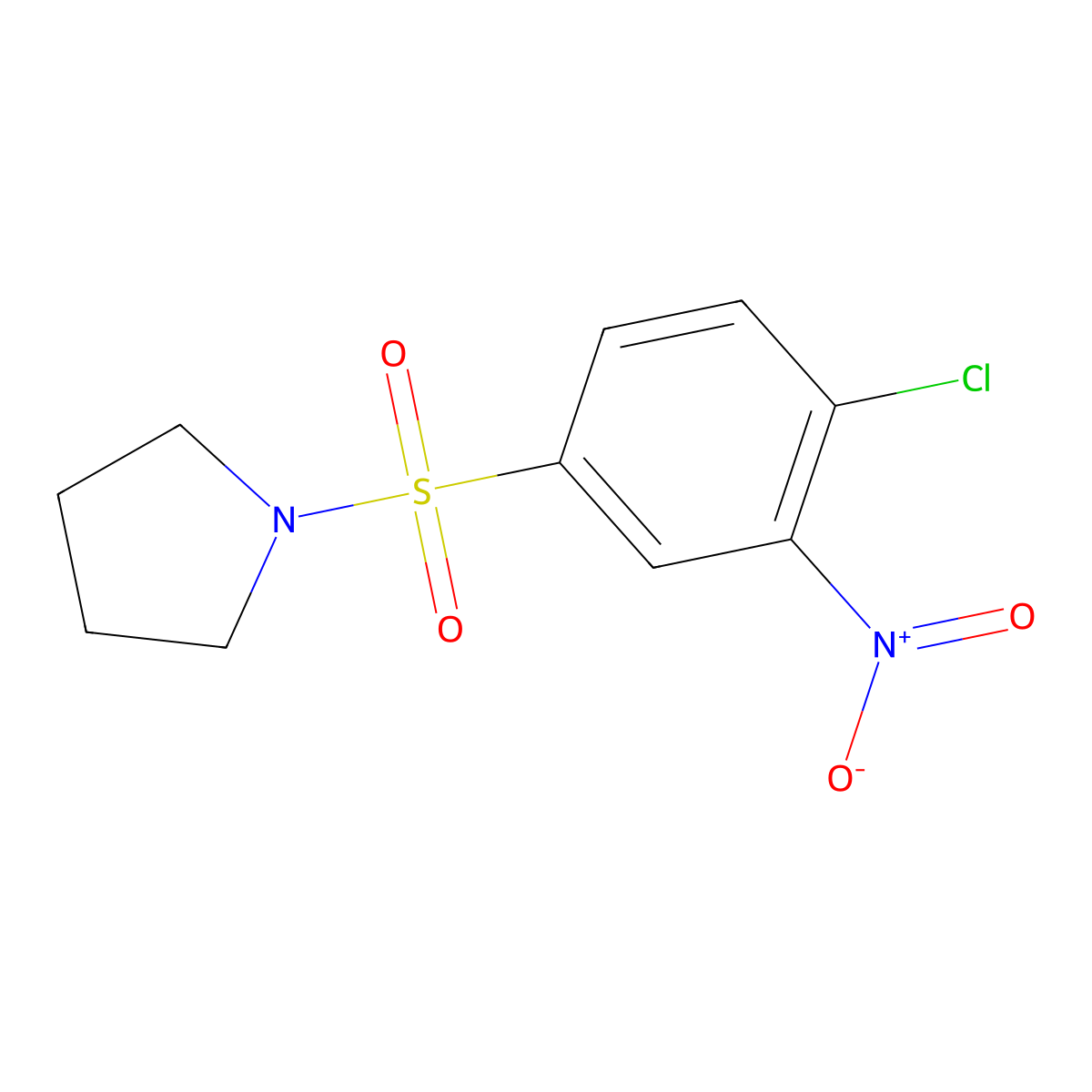 1-(4-Chloro-3-nitrobenzenesulfonyl)pyrrolidine molecular structure, CAS 40833-75-8