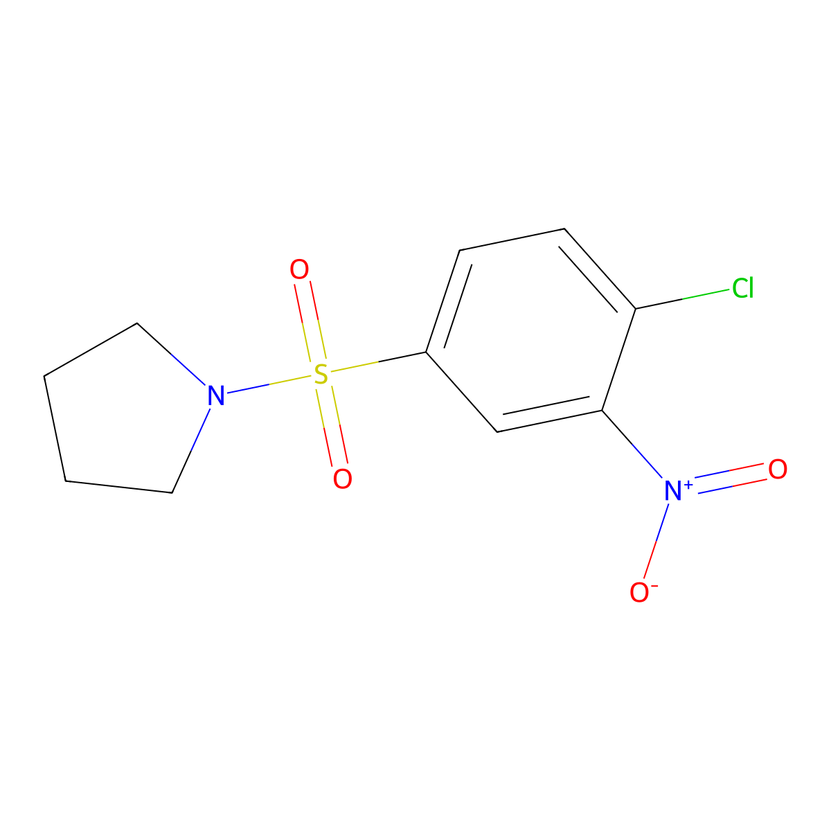 1-(4-Chloro-3-nitrobenzenesulfonyl)pyrrolidine molecular structure, CAS 40833-75-8