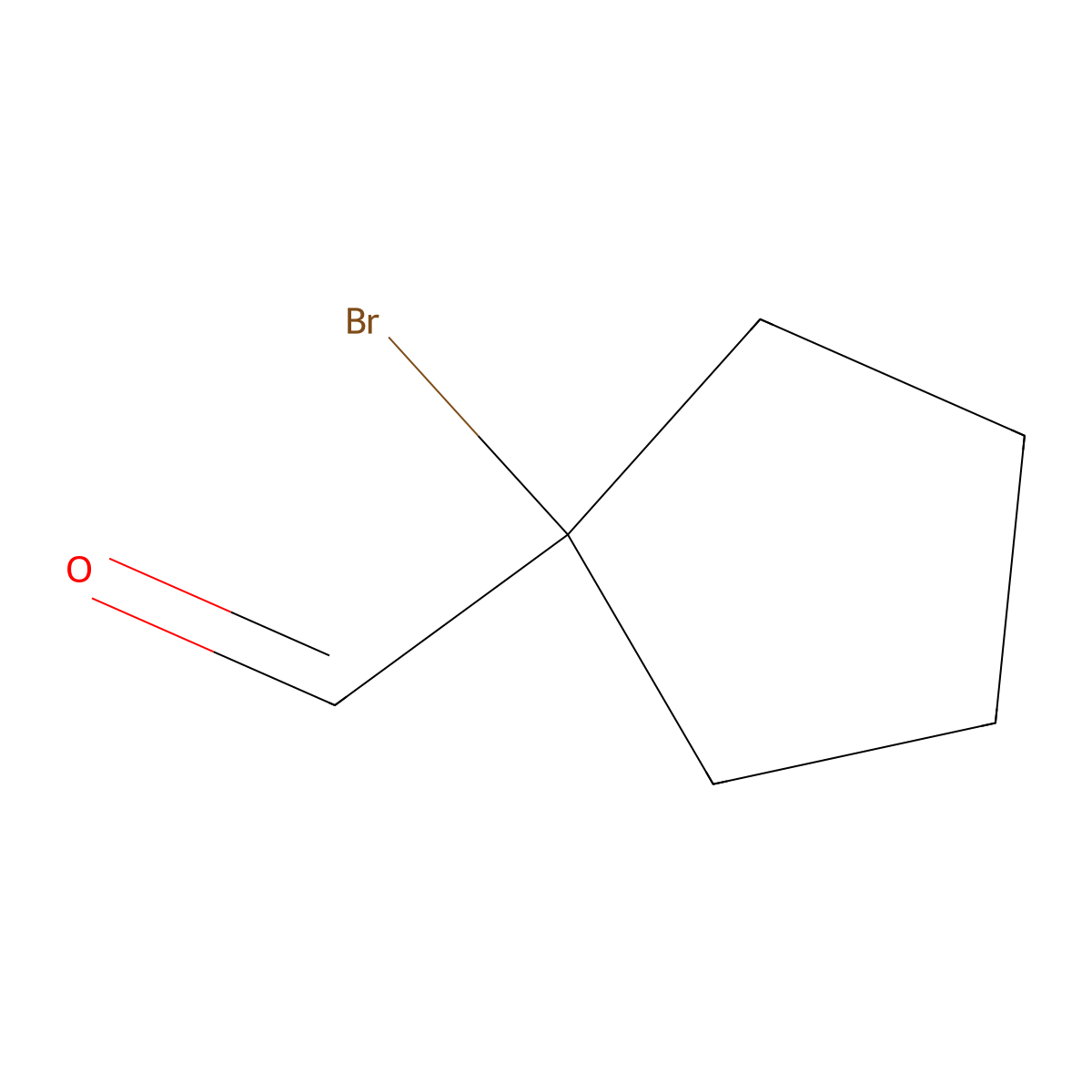 1-Bromocyclopentane-1-carbaldehyde molecular structure, CAS 408330-29-0