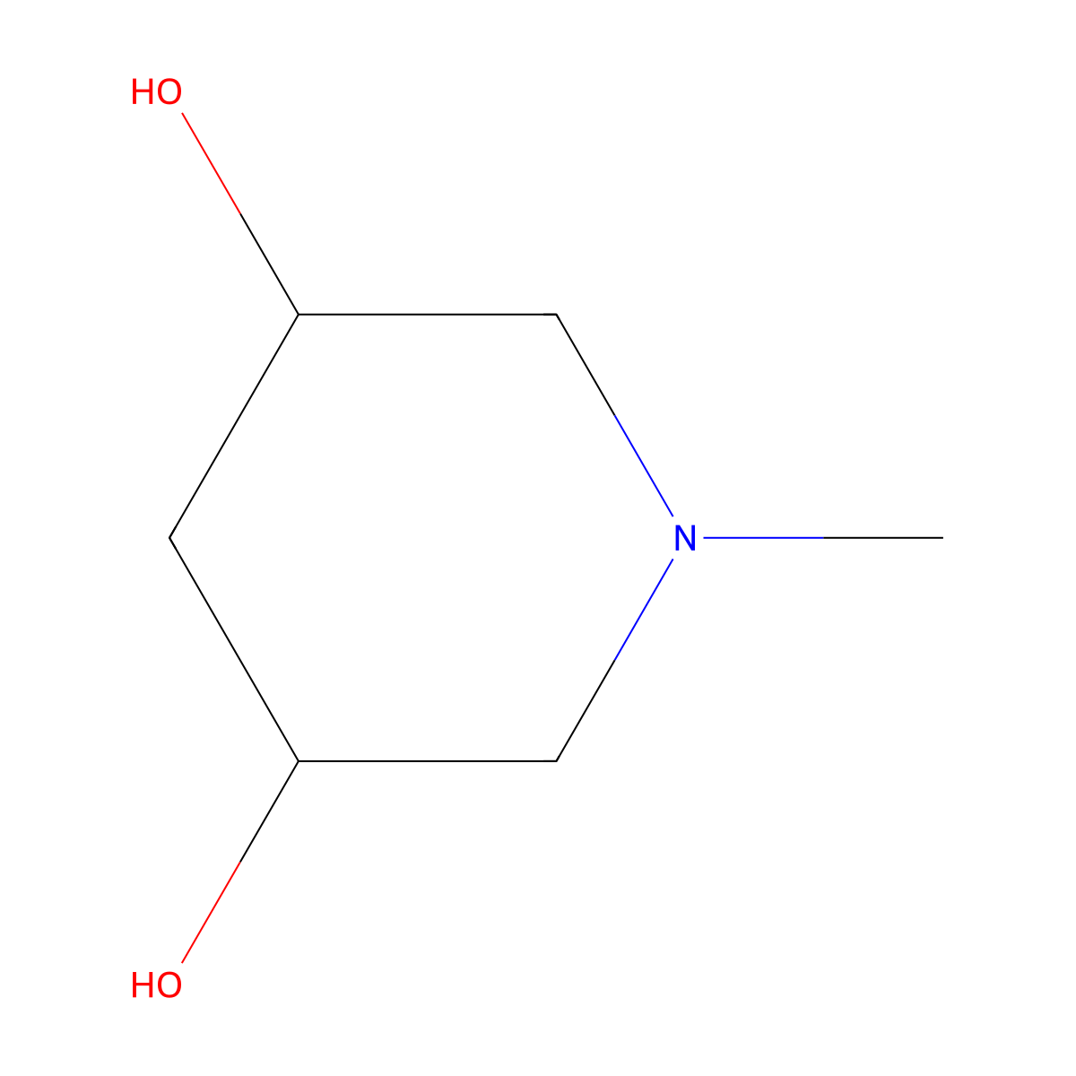 1-Methylpiperidine-3,5-diol molecular structure, CAS 408330-34-7