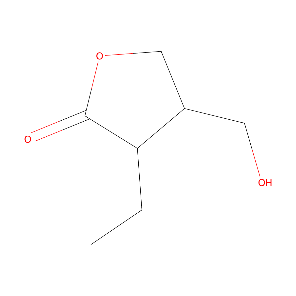 3-Ethyl-4-(hydroxymethyl)oxolan-2-one molecular structure, CAS 408330-40-5