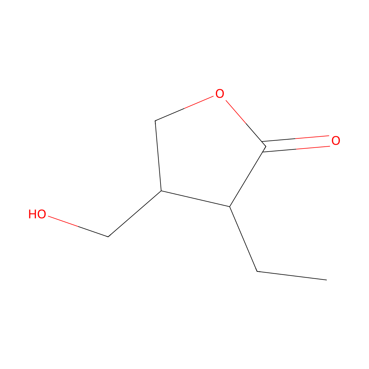 3-Ethyl-4-(hydroxymethyl)oxolan-2-one molecular structure, CAS 408330-40-5
