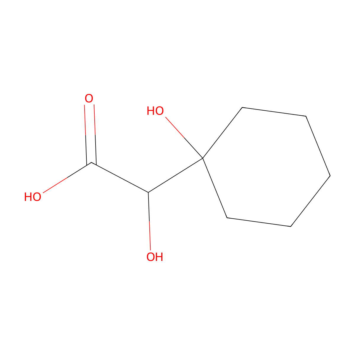 2-Hydroxy-2-(1-hydroxycyclohexyl)acetic acid molecular structure, CAS 408330-52-9