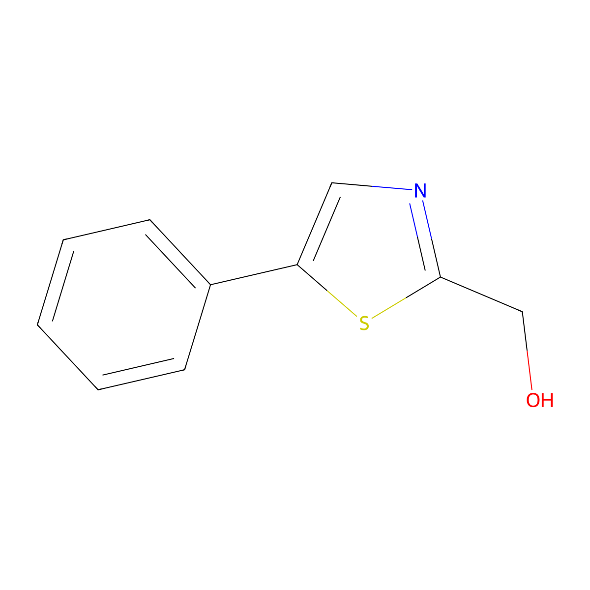 (5-Phenylthiazol-2-yl)methanol molecular structure, CAS 408330-56-3