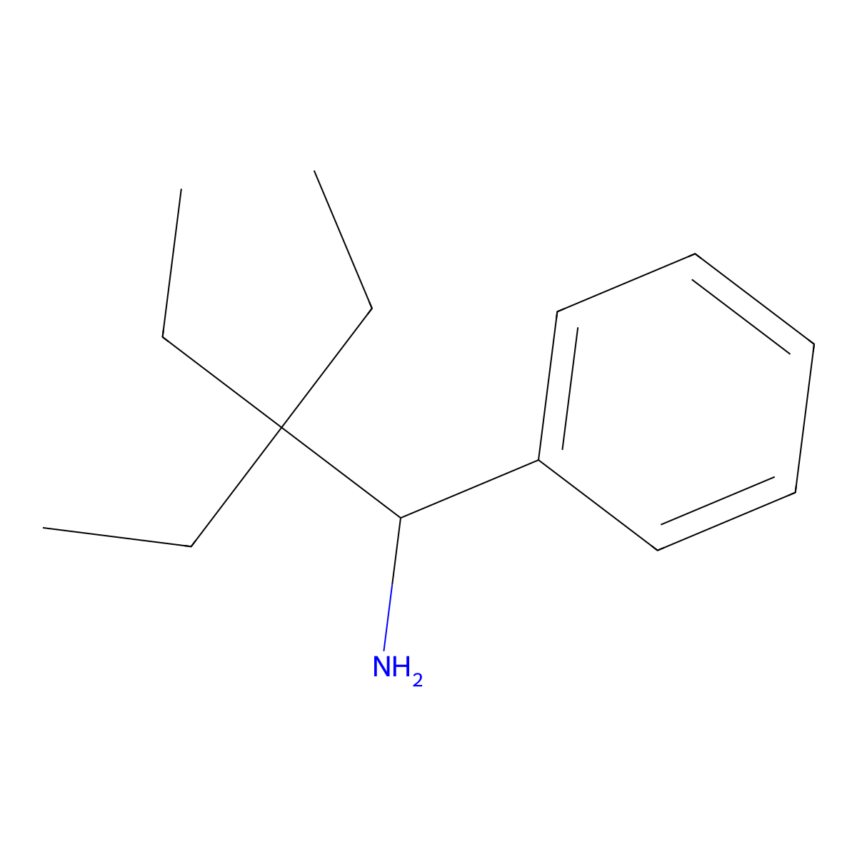 (1-Amino-2,2-diethylbutyl)benzene molecular structure, CAS 408330-79-0