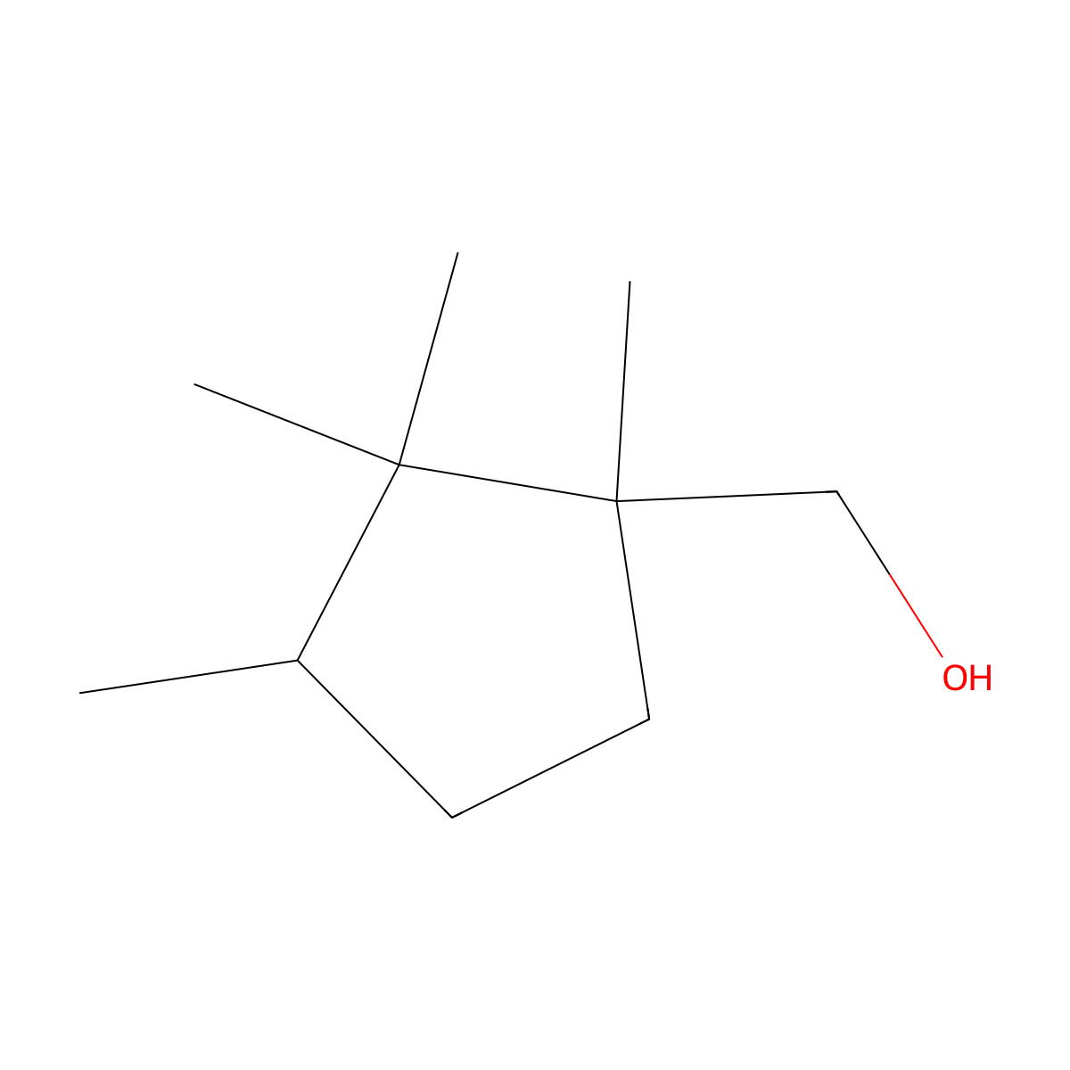 (1,2,2,3-Tetramethylcyclopentyl)methanol molecular structure, CAS 408334-01-0