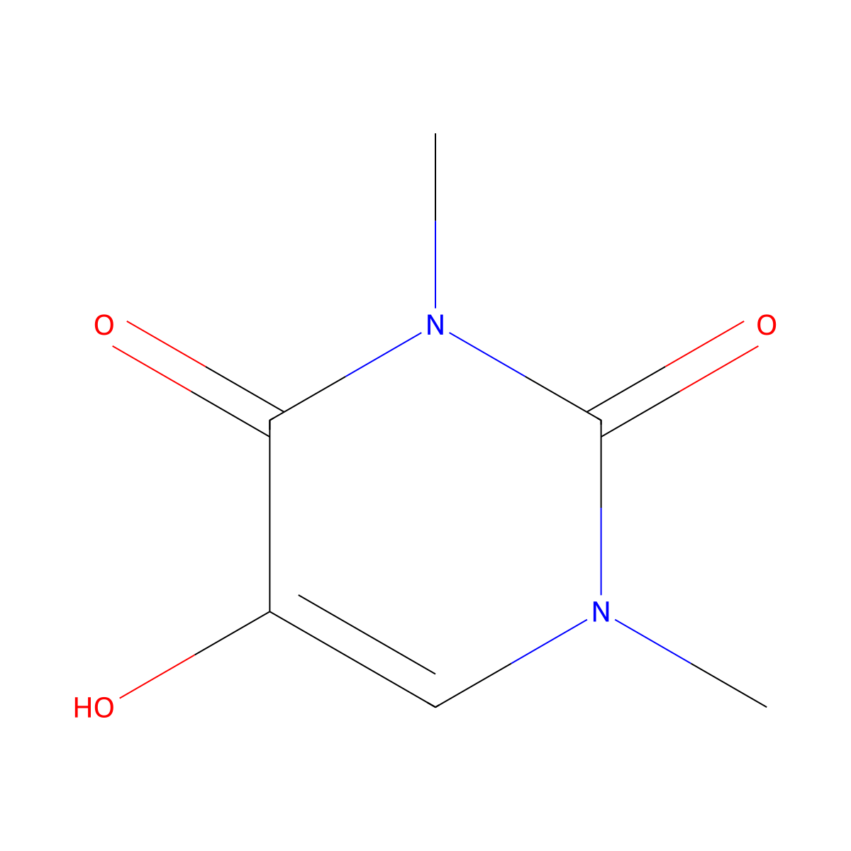 1,3-Dimethyl-5-hydroxyuracil molecular structure, CAS 408335-42-2