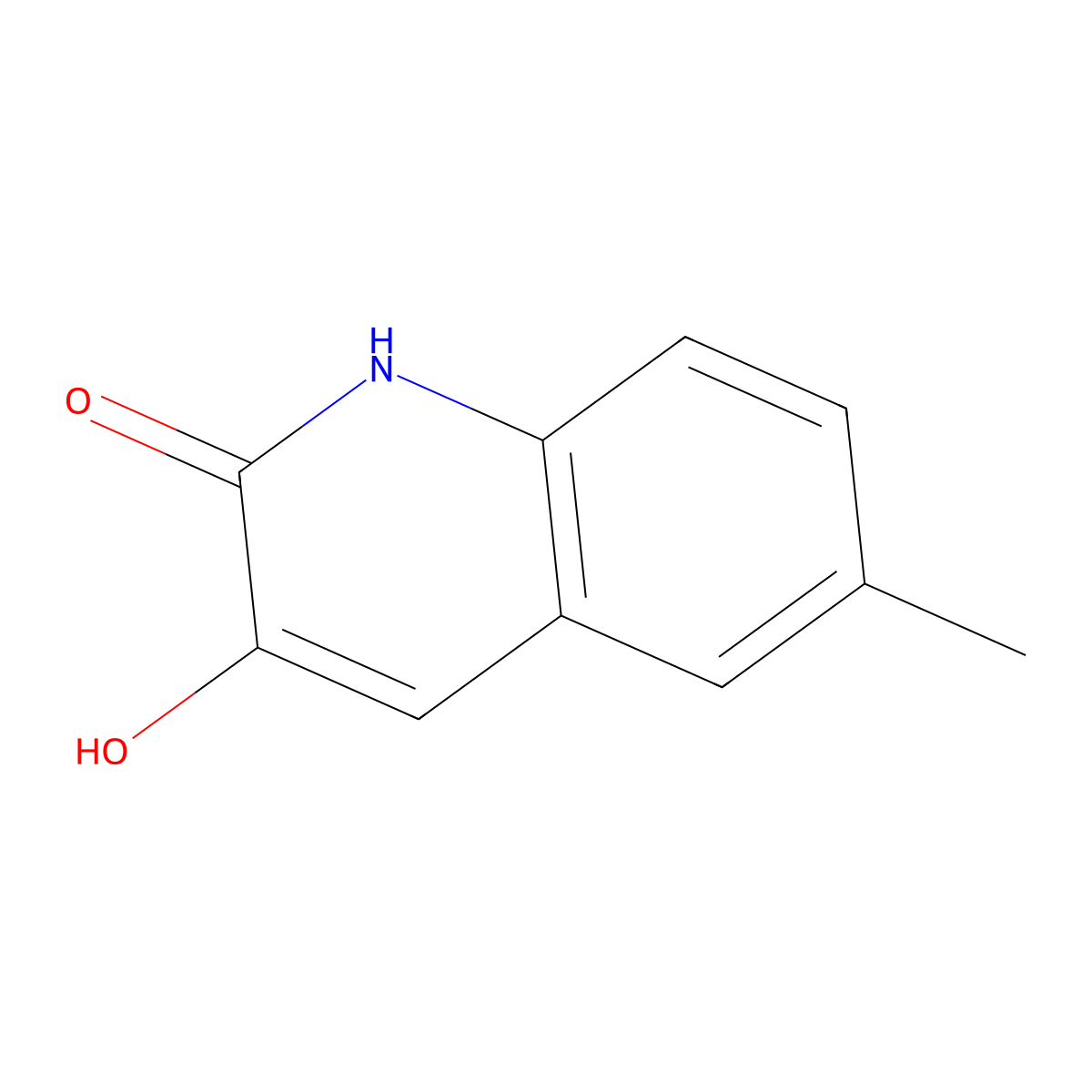 3-Hydroxy-6-methylquinolin-2(1H)-one molecular structure, CAS 408335-66-0