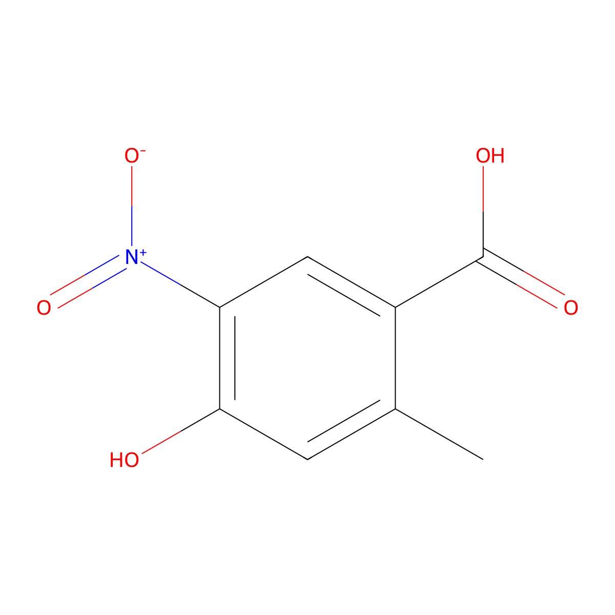 4-Hydroxy-2-methyl-5-nitrobenzoic acid molecular structure, CAS 408335-80-8