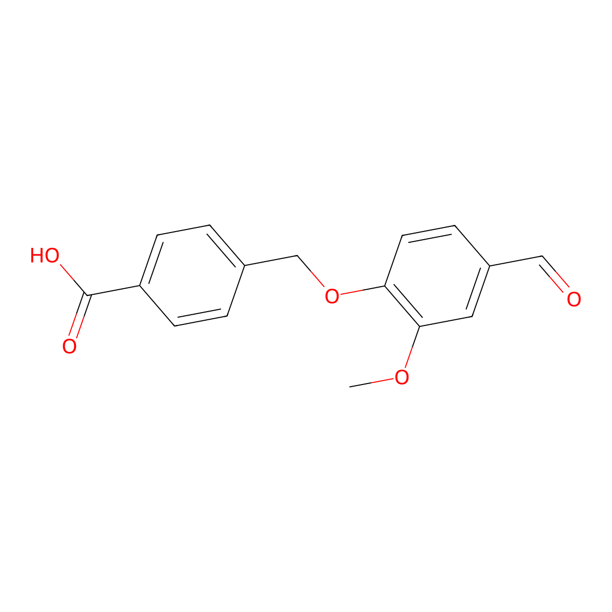 4-[(4-Formyl-2-methoxyphenoxy)methyl]benzoic acid molecular structure, CAS 408336-63-0