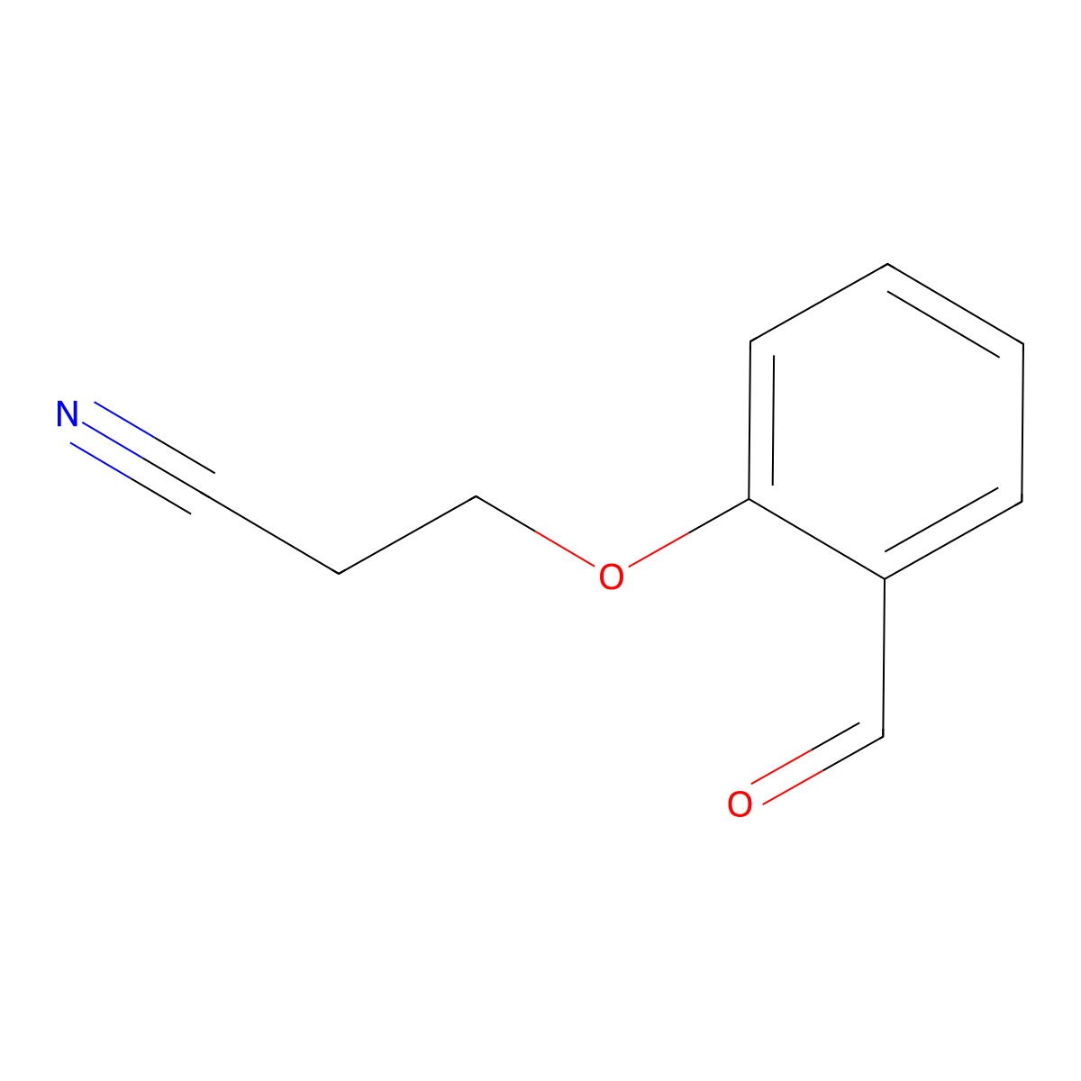 Propanenitrile, 3-(2-formylphenoxy)-(9CI) molecular structure, CAS 408338-59-0
