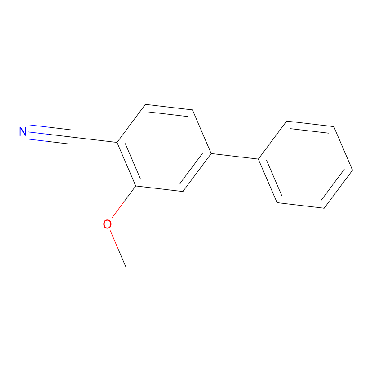 3-Methoxy-[1,1'-biphenyl]-4-carbonitrile molecular structure, CAS 408339-01-5