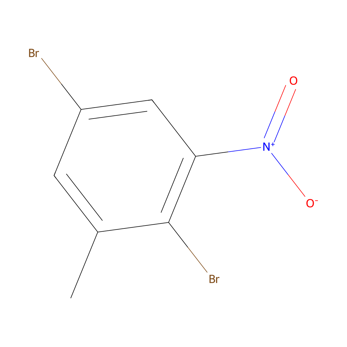 2,5-Dibromo-3-nitrotoluene molecular structure, CAS 408340-39-6