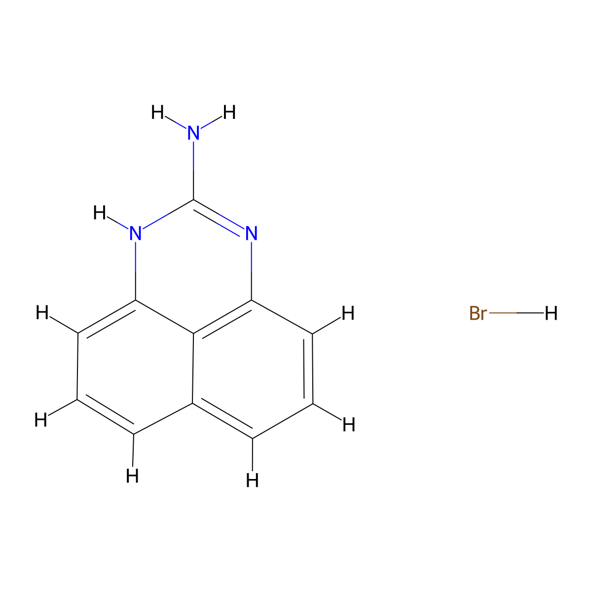 Pyrimidin-2-ylaminehydrobromide sesquihydrate molecular structure, CAS 40835-96-9