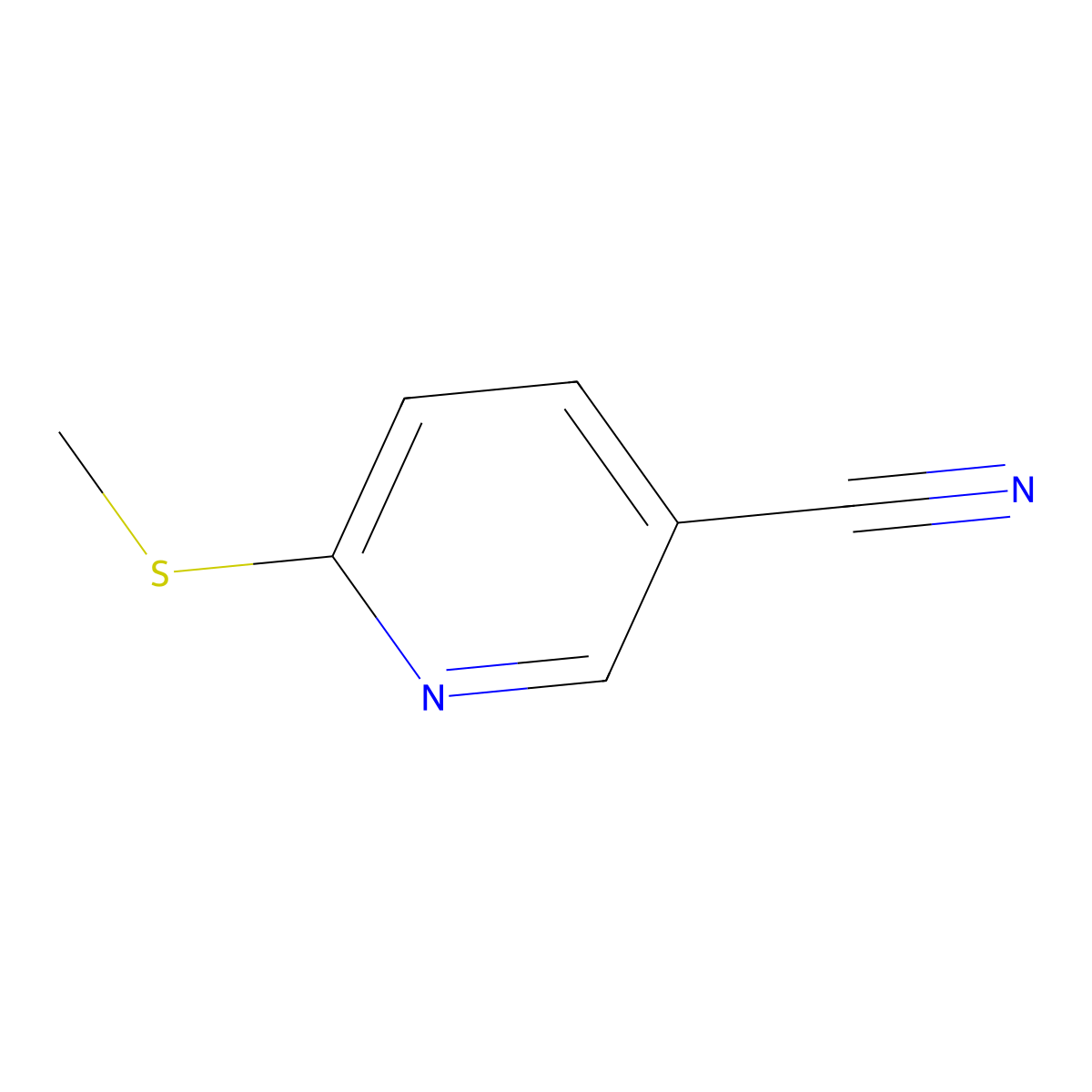 6-(Methylthio)nicotinonitrile molecular structure, CAS 408350-80-1