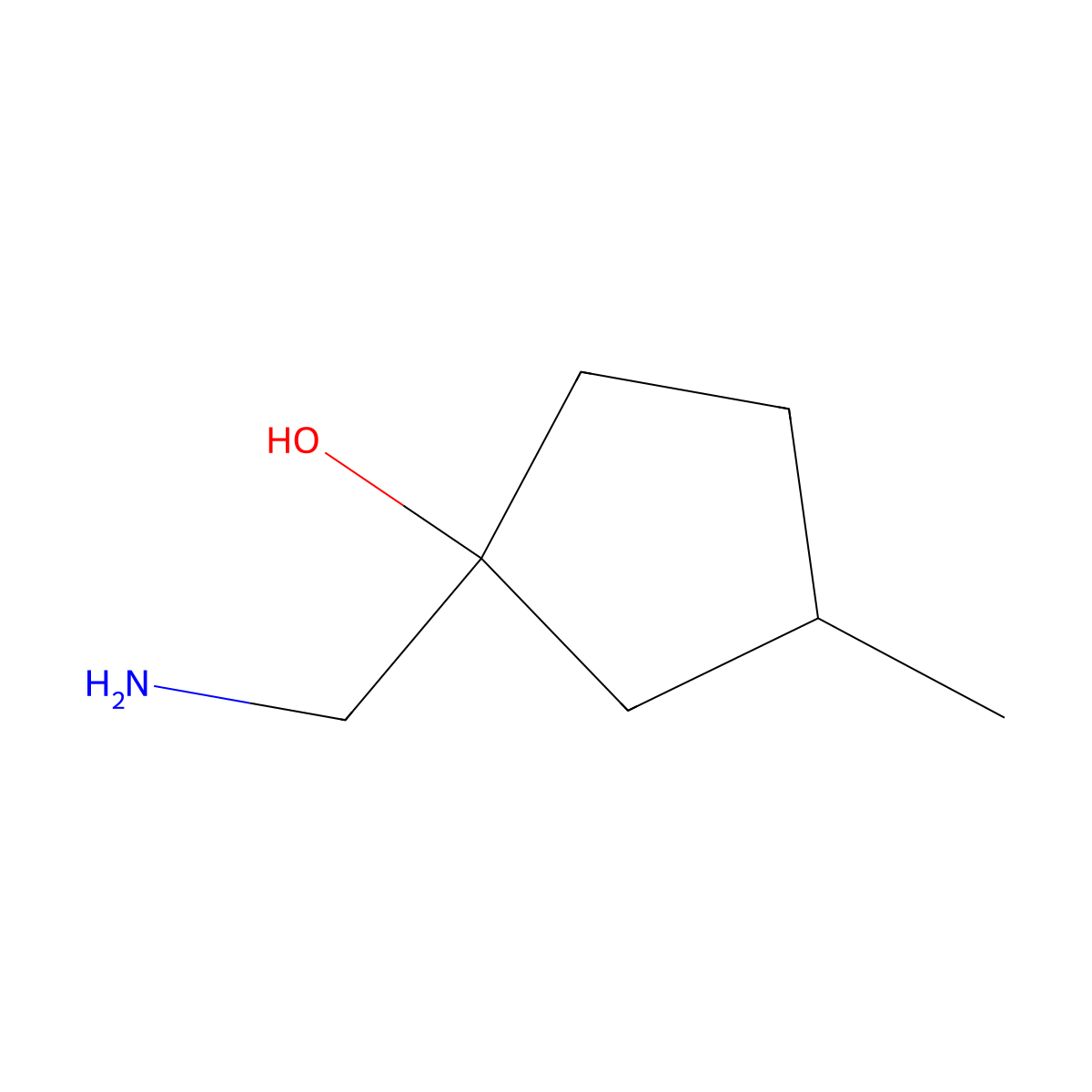1-(Aminomethyl)-3-methylcyclopentan-1-ol molecular structure, CAS 408352-45-4